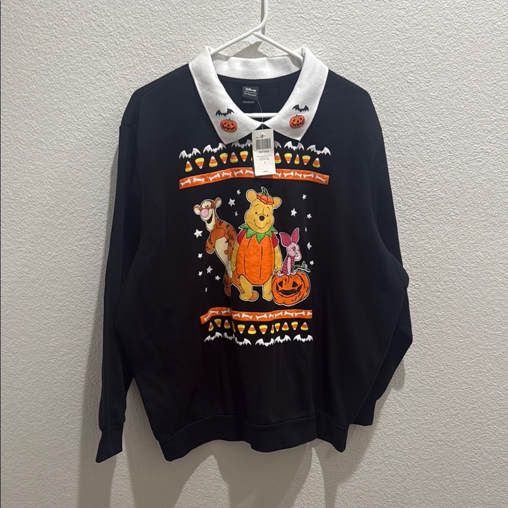 Disney Black Halloween Winnie the Pooh Pullover